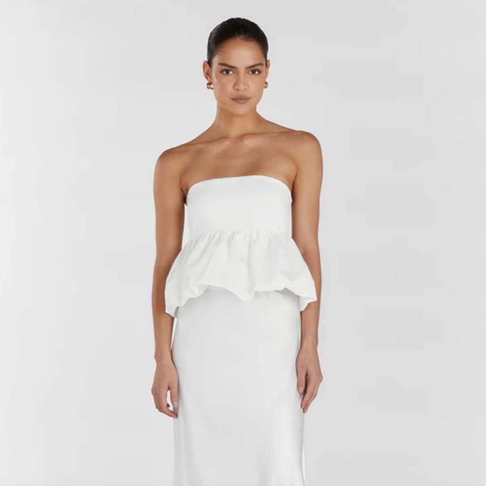 DISSH TULLULAH WHITE COTTON BUBBLE TOP (4)